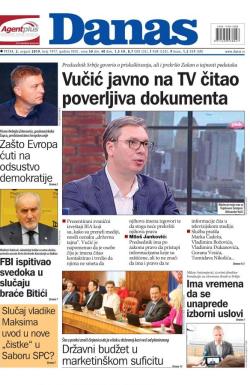 Danas - broj 7977, 2. avg 2019.