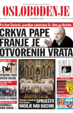 Oslobođenje - broj 24.450, 25. dec 2014.
