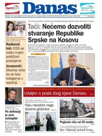 Danas - broj 7625, 15. avg 2018.