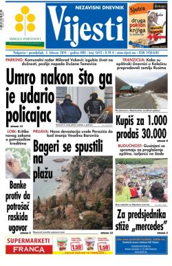 Vijesti - broj 5693, 3. feb 2014.