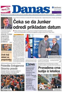 Danas - broj 6608, 2. nov 2015.