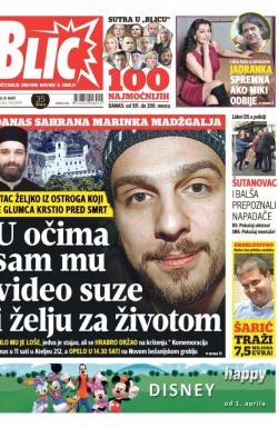 Blic - broj 6869, 29. mar 2016.