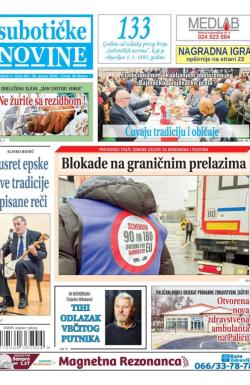 Nove Subotičke novine - broj 458, 30. jan 2026.