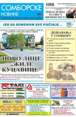 Somborske novine - broj 3276, 7. apr 2017.