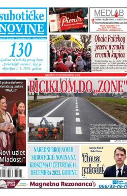 Nove Subotičke novine - broj 349, 8. dec 2023.