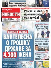 Večernje novosti - broj 3144, 31. jan 2019.