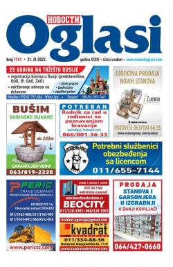 Novosti oglasi - broj 1741, 21. sep 2022.