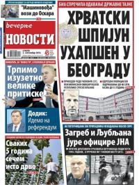 Večernje novosti - broj 2001, 3. sep 2016.