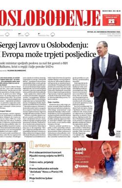 Oslobođenje - broj 26873, 24. dec 2021.