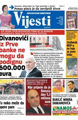 Vijesti - broj 6208, 9. jul 2015.