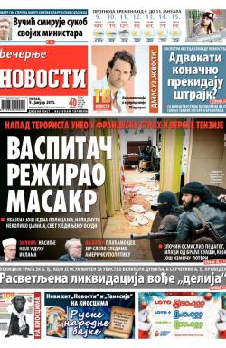 Večernje novosti - broj 1405, 9. jan 2015.