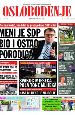 Oslobođenje - broj 24.699, 31. avg 2015.