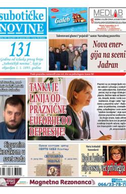 Nove Subotičke novine - broj 354, 19. jan 2024.