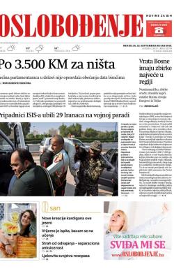 Oslobođenje - broj 25799, 23. sep 2018.