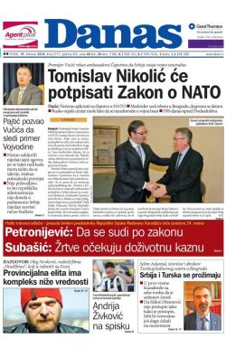 Danas - broj 6717, 19. feb 2016.