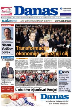 Danas - broj 6055, 28. apr 2014.