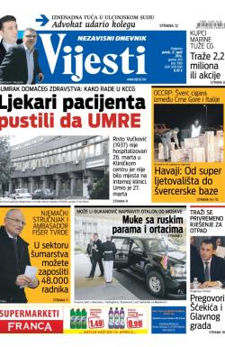 Vijesti - broj 5760, 11. apr 2014.