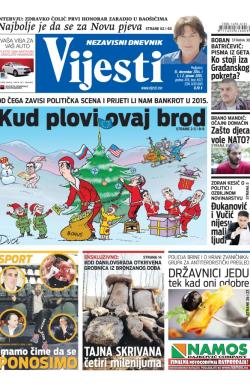 Vijesti - broj 6023, 31. dec 2014.