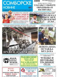Somborske novine - broj 3401, 30. avg 2019.