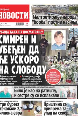 Večernje novosti - broj 4662, 13. maj 2023.