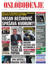 Oslobođenje - broj 24.125, 3. feb 2014.