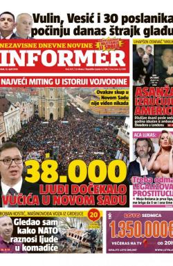 Informer - broj 2121, 12. apr 2019.