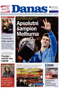 Danas - broj 6335, 2. feb 2015.