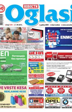 Novosti oglasi - broj 1370, 1. jul 2015.