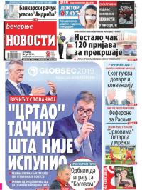 Večernje novosti - broj 3267, 8. jun 2019.