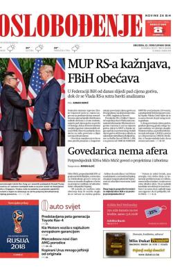 Oslobođenje - broj 25699, 13. jun 2018.