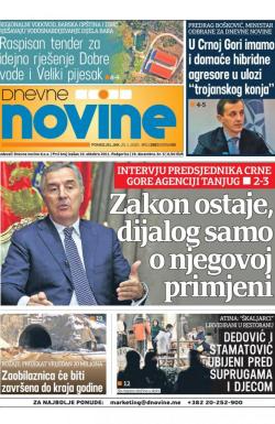 Dnevne novine - broj 2583, 20. jan 2020.