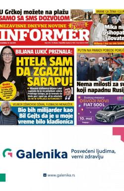 Informer - broj 2751, 10. maj 2021.