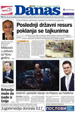 Danas - broj 5560, 19. dec 2012.