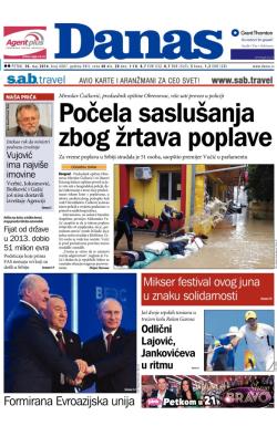 Danas - broj 6087, 30. maj 2014.