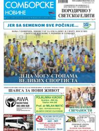 Somborske novine - broj 3396, 26. jul 2019.