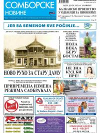 Somborske novine - broj 3343, 20. jul 2018.