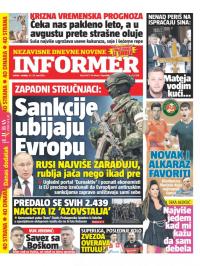 Informer - broj 3067, 21. maj 2022.