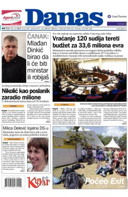 Danas - broj 5401, 13. jul 2012.