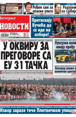 Večernje novosti - broj 1155, 20. jan 2014.