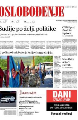 Oslobođenje - broj 27095, 14. sep 2022.