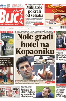 Blic - broj 6030, 23. nov 2013.