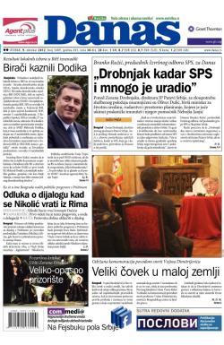 Danas - broj 5489, 9. okt 2012.