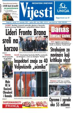 Vijesti - broj 5580, 19. nov 2013.