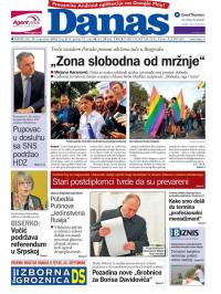 Danas - broj 6930, 19. sep 2016.