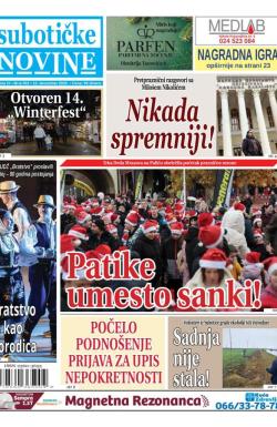 Nove Subotičke novine - broj 452, 12. dec 2025.