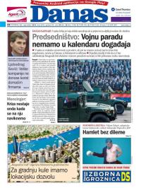 Danas - broj 6933, 22. sep 2016.