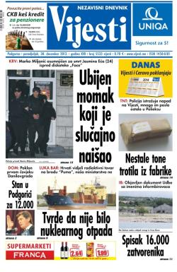 Vijesti - broj 5661, 30. dec 2013.
