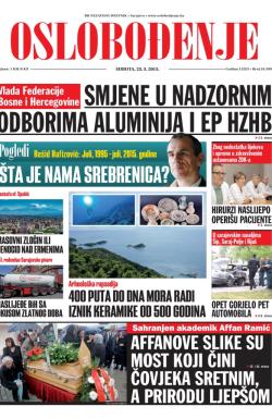 Oslobođenje - broj 24.599, 23. maj 2015.