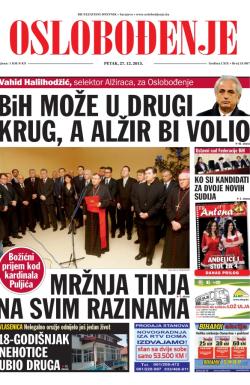 Oslobođenje - broj 24.087, 27. dec 2013.