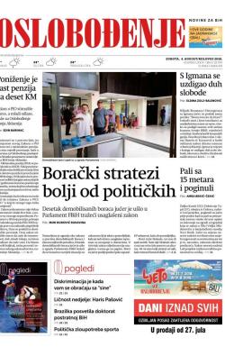 Oslobođenje - broj 25750, 4. avg 2018.